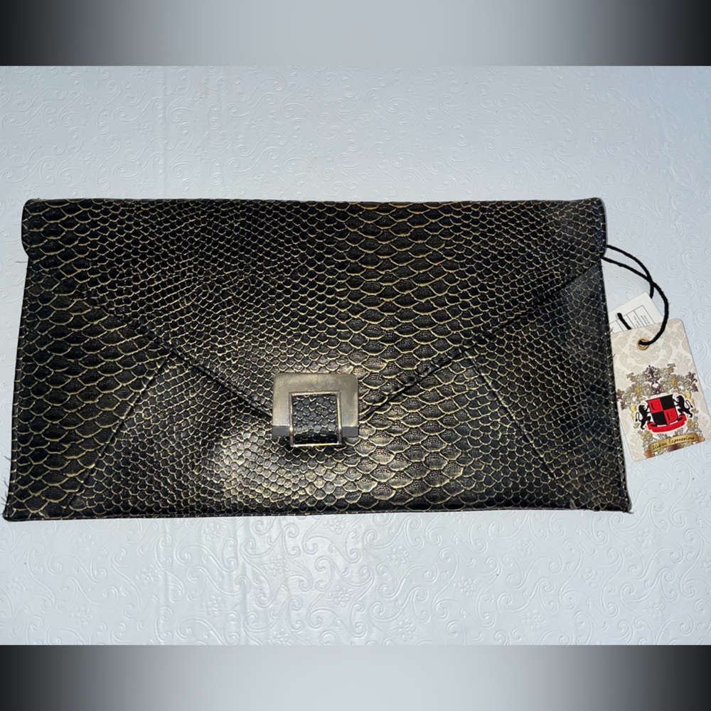 NTW Black & Gold Clutch: Vegan Certified